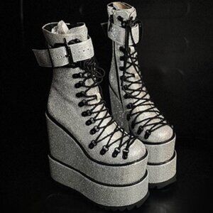 Crystal Double Stack Boots - Dolls Kill - SIZE 7 - NIB